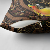 Papua New Guinea and Indonesia Batik Pillow Cover Bird of Paradise with Tribal Batik Patterns LT03 - Polynesian Pride