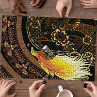 Papua New Guinea and Indonesia Batik Puzzle Bird of Paradise with Tribal Batik Patterns LT03 - Polynesian Pride