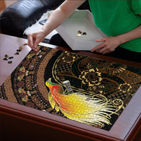 Papua New Guinea and Indonesia Batik Puzzle Bird of Paradise with Tribal Batik Patterns LT03 - Polynesian Pride