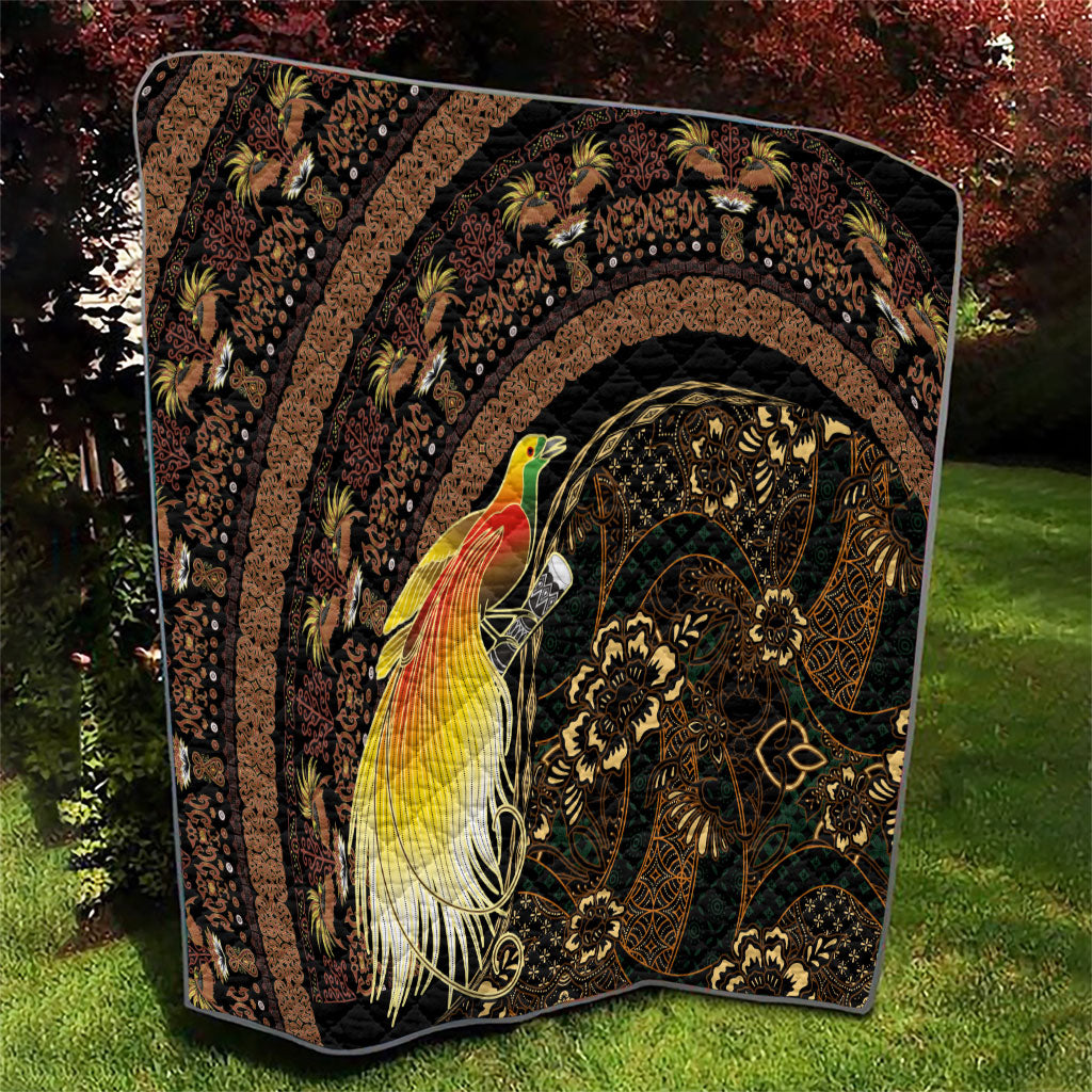 Papua New Guinea and Indonesia Batik Quilt Bird of Paradise with Tribal Batik Patterns LT03 - Polynesian Pride