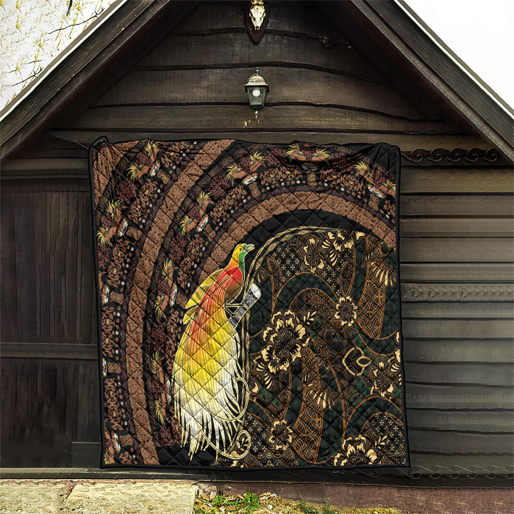 Papua New Guinea and Indonesia Batik Quilt Bird of Paradise with Tribal Batik Patterns LT03 - Polynesian Pride