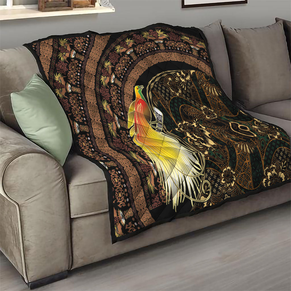Papua New Guinea and Indonesia Batik Quilt Bird of Paradise with Tribal Batik Patterns LT03 - Polynesian Pride
