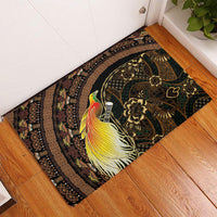Papua New Guinea and Indonesia Batik Rubber Doormat Bird of Paradise with Tribal Batik Patterns LT03 - Polynesian Pride