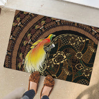 Papua New Guinea and Indonesia Batik Rubber Doormat Bird of Paradise with Tribal Batik Patterns LT03 - Polynesian Pride