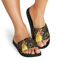 Papua New Guinea and Indonesia Batik Slide Sandals Bird of Paradise with Tribal Batik Patterns LT03 - Polynesian Pride