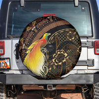 Papua New Guinea and Indonesia Batik Spare Tire Cover Bird of Paradise with Tribal Batik Patterns LT03 Multicolor - Polynesian Pride