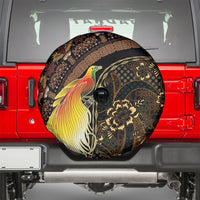 Papua New Guinea and Indonesia Batik Spare Tire Cover Bird of Paradise with Tribal Batik Patterns LT03 - Polynesian Pride