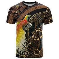 Papua New Guinea and Indonesia Batik T Shirt Bird of Paradise with Tribal Batik Patterns LT03 Multicolor - Polynesian Pride