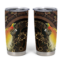 Papua New Guinea and Indonesia Batik Tumbler Cup Bird of Paradise with Tribal Batik Patterns LT03 Multicolor - Polynesian Pride