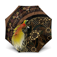 Papua New Guinea and Indonesia Batik Umbrella Bird of Paradise with Tribal Batik Patterns LT03 One Size Folded 11.42 inch Opened Diameter 37.4 inch Multicolor - Polynesian Pride