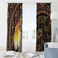 Papua New Guinea and Indonesia Batik Window Curtain Bird of Paradise with Tribal Batik Patterns LT03 - Polynesian Pride