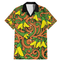 New Zealand Kowhai Flowers Family Matching Mermaid Dress and Hawaiian Shirt Maori Koru Pattern