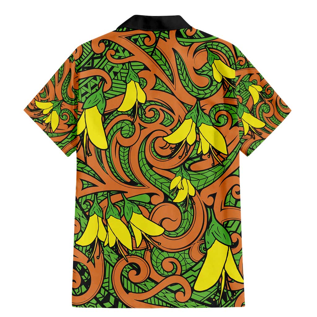 New Zealand Kowhai Flowers Family Matching Mermaid Dress and Hawaiian Shirt Maori Koru Pattern