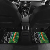Custom Aotearoa South Africa Rugby Freedom Cup Car Mats Maori Silver Fern Art and Sporty Flag SA - Polynesian Pride