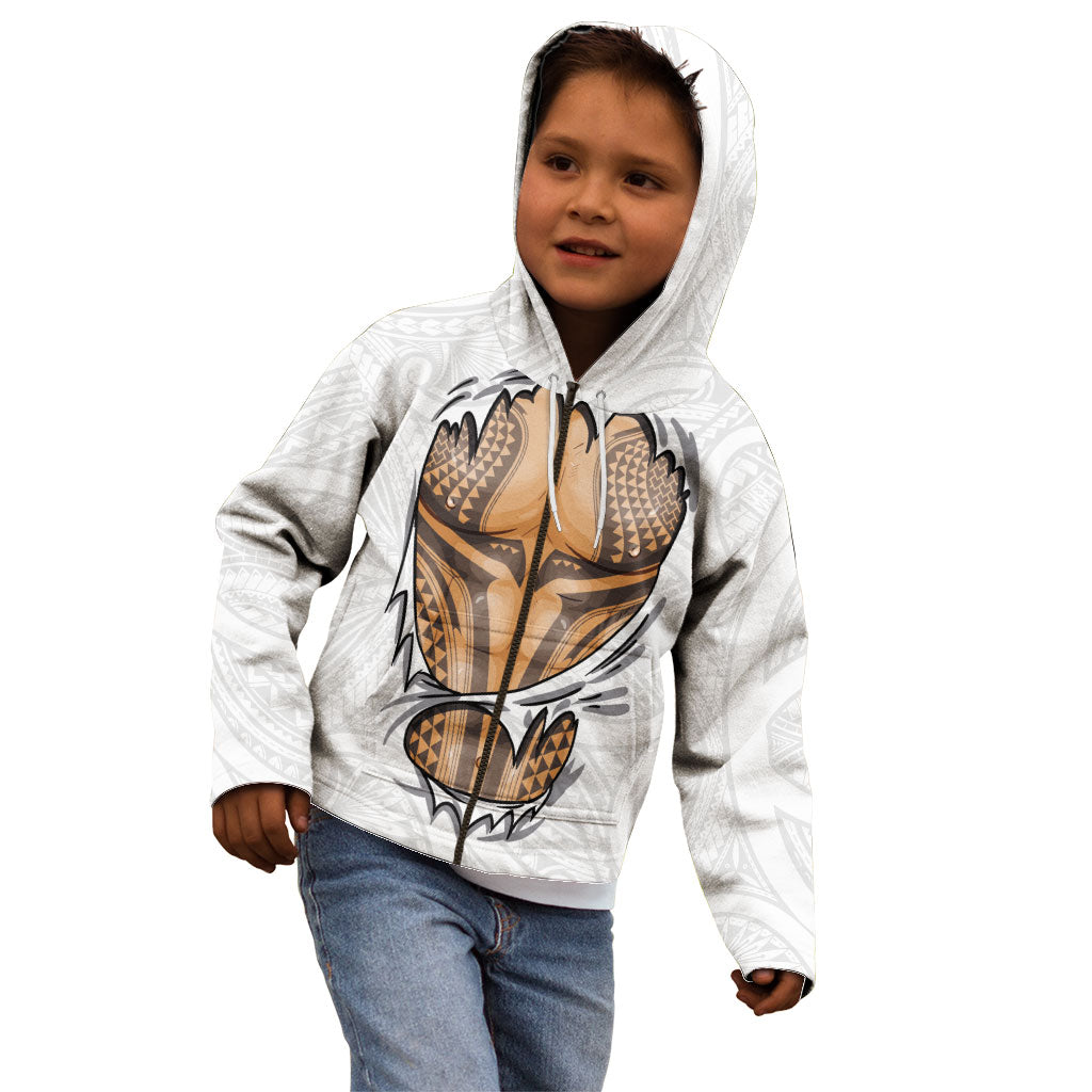 Hawaiian Kakau Kid Hoodie Aquaman Tattoo Reveal Effect