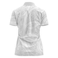 Hawaiian Kakau Women Polo Shirt Aquaman Tattoo Reveal Effect
