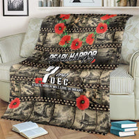 Pearl Harbor Remembrance Day Blanket Memories of December 7 with Red Poppy Lei - Polynesian Pride