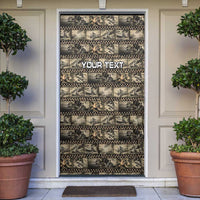 Pearl Harbor Remembrance Day Personalized Door Cover Memories of December 7 with Red Poppy Lei - Polynesian Pride