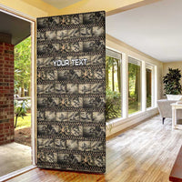 Pearl Harbor Remembrance Day Personalized Door Cover Memories of December 7 with Red Poppy Lei - Polynesian Pride