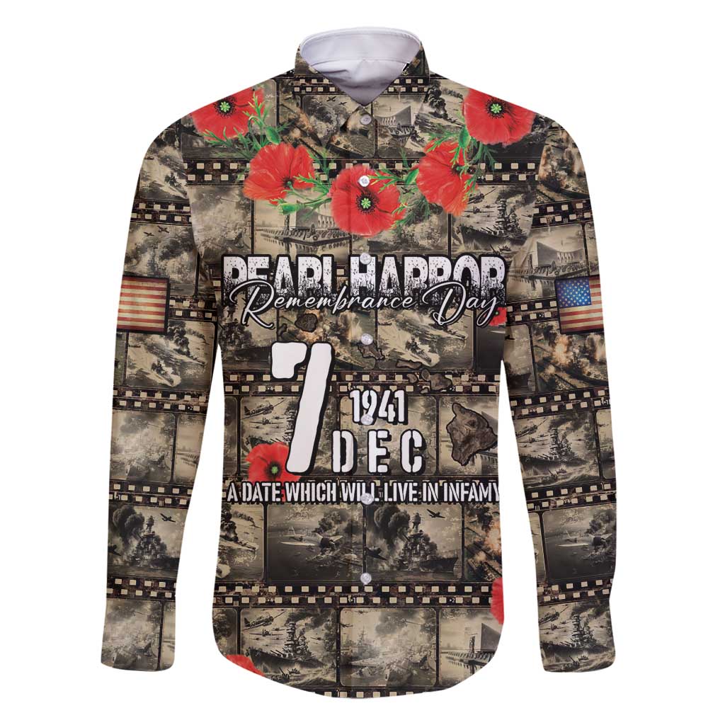Pearl Harbor Remembrance Day Personalized Family Matching Summer Maxi Dress and Hawaiian Shirt Memories of December 7 with Red Poppy Lei - Polynesian Pride