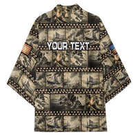 Pearl Harbor Remembrance Day Personalized Kimono Memories of December 7 with Red Poppy Lei - Polynesian Pride