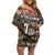 Pearl Harbor Remembrance Day Personalized Off Shoulder Short Dress Memories of December 7 with Red Poppy Lei - Polynesian Pride