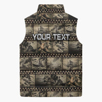 Pearl Harbor Remembrance Day Personalized Sleeveless Puffer Jacket Memories of December 7 with Red Poppy Lei LT03 - Polynesian Pride