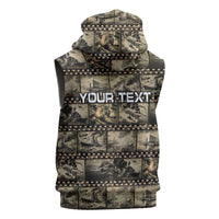 Pearl Harbor Remembrance Day Personalized Sleeveless Zip Hoodie Memories of December 7 with Red Poppy Lei - Polynesian Pride