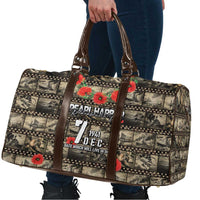 Pearl Harbor Remembrance Day Travel Bag Memories of December 7 with Red Poppy Lei - Polynesian Pride