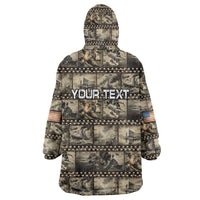 Pearl Harbor Remembrance Day Personalized Wearable Blanket Hoodie Memories of December 7 with Red Poppy Lei - Polynesian Pride