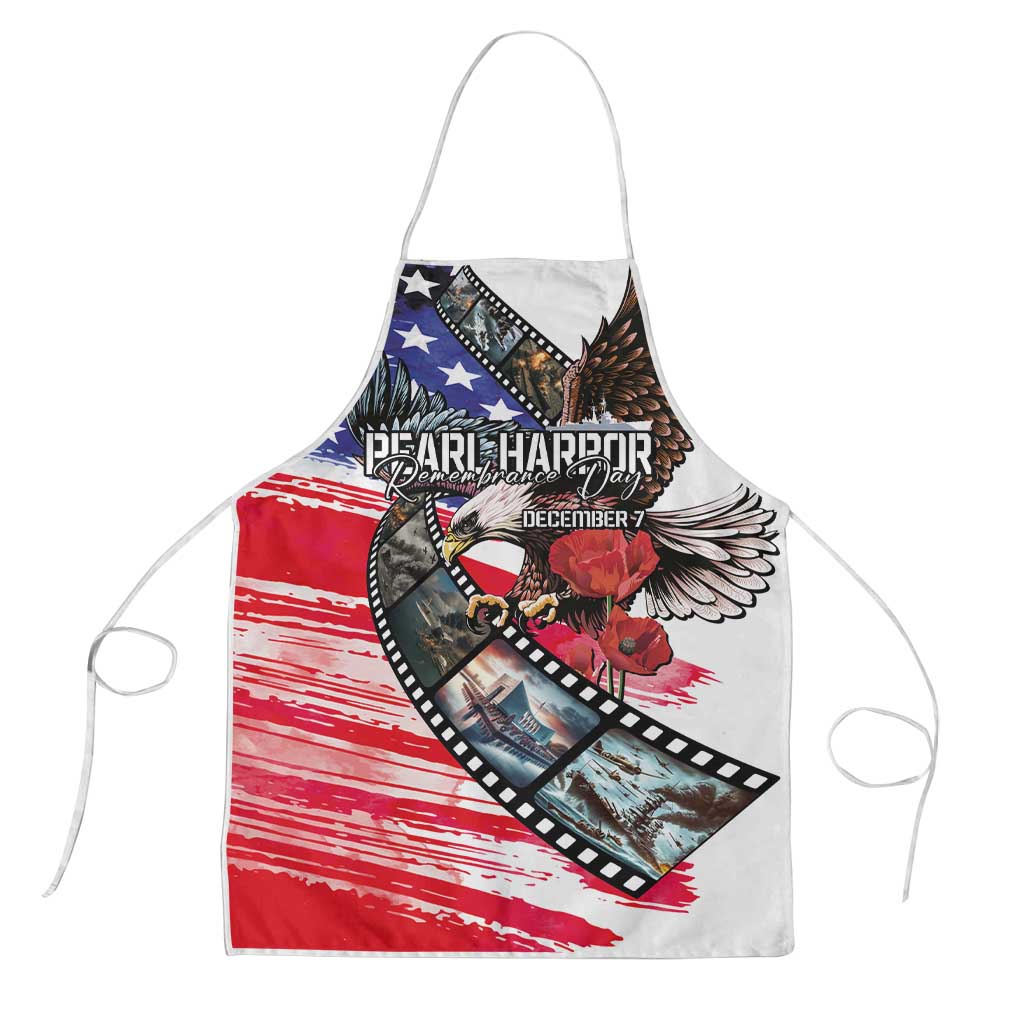 Pearl Harbor Remembrance Day Apron Lest We Forget - The Bald Eagle Remembers - Polynesian Pride
