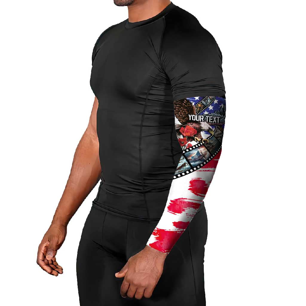 Pearl Harbor Remembrance Day Personalized Arm Sleeves Lest We Forget - The Bald Eagle Remembers - Polynesian Pride