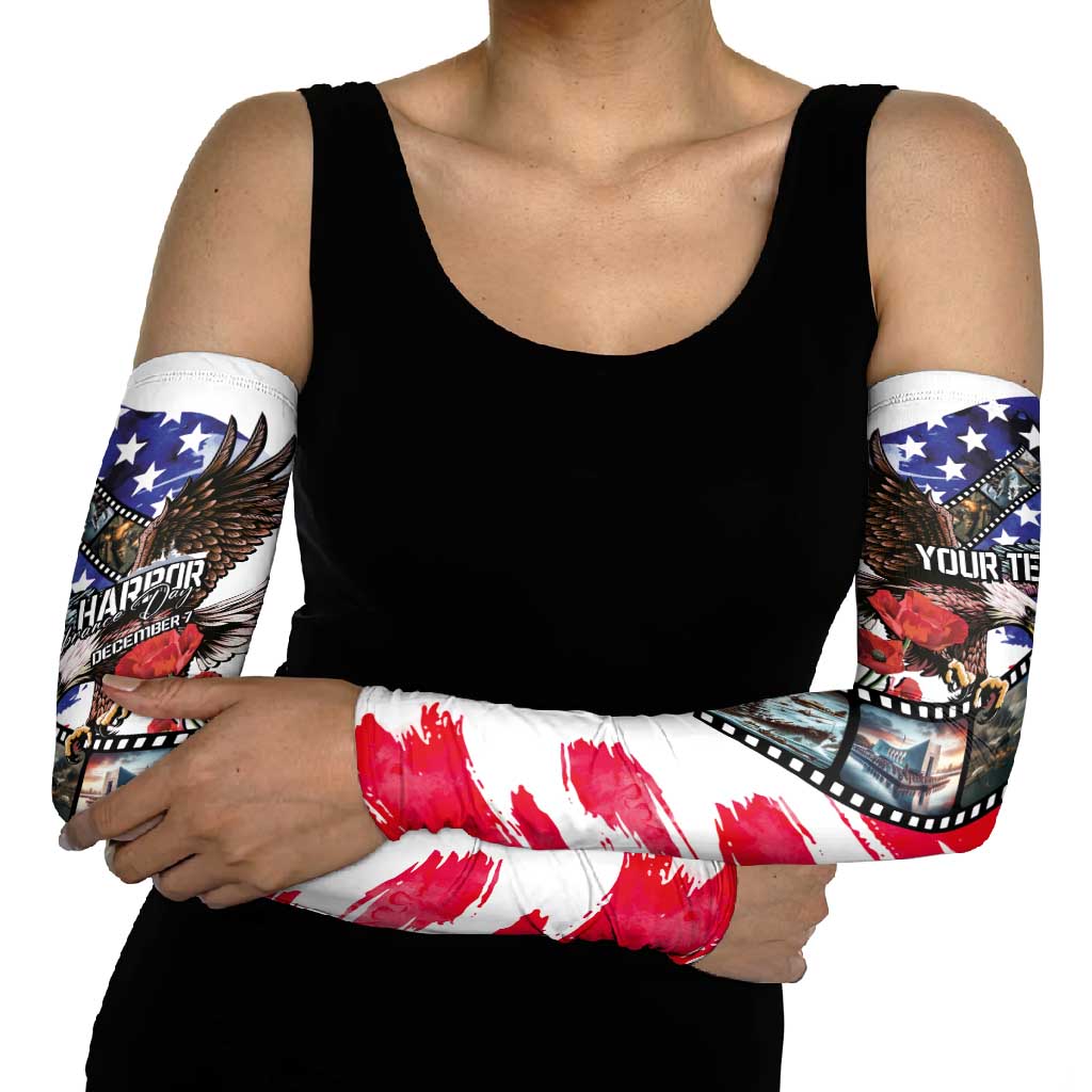 Pearl Harbor Remembrance Day Personalized Arm Sleeves Lest We Forget - The Bald Eagle Remembers - Polynesian Pride