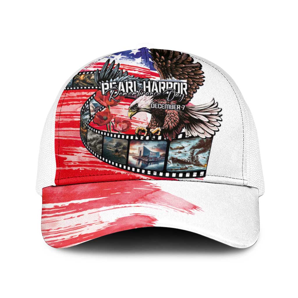 Pearl Harbor Remembrance Day Personalized Baseball Net Cap Lest We Forget-The Bald Eagle Remembers - Polynesian Pride