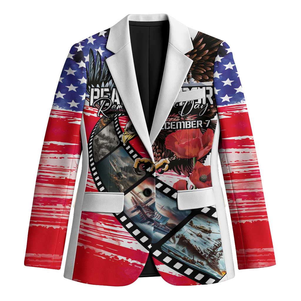 Pearl Harbor Remembrance Day Personalized Blazer Lest We Forget - The Bald Eagle Remembers - Polynesian Pride