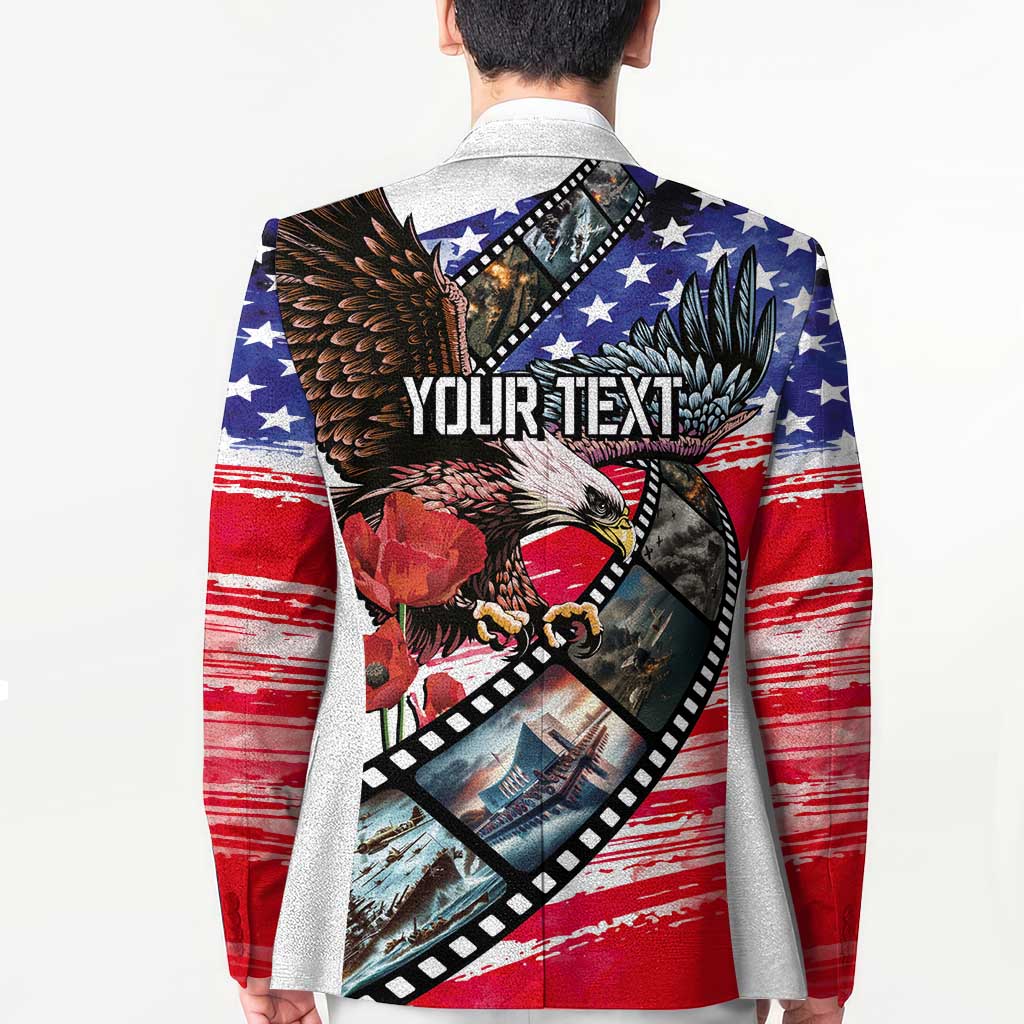 Pearl Harbor Remembrance Day Personalized Blazer Lest We Forget - The Bald Eagle Remembers - Polynesian Pride