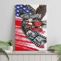 Pearl Harbor Remembrance Day Canvas Wall Art Lest We Forget - The Bald Eagle Remembers - Polynesian Pride