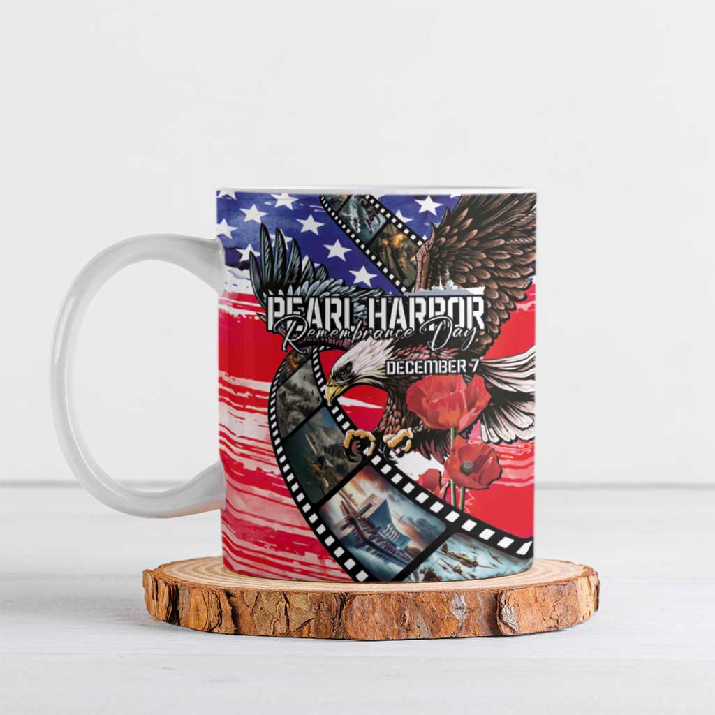 Pearl Harbor Remembrance Day Personalized Ceramic Mug Lest We Forget - The Bald Eagle Remembers - Polynesian Pride