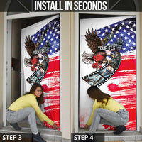 Pearl Harbor Remembrance Day Personalized Door Cover Lest We Forget - The Bald Eagle Remembers - Polynesian Pride