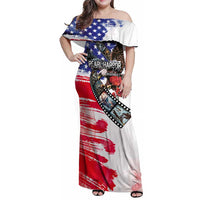 Pearl Harbor Remembrance Day Personalized Family Matching Off Shoulder Maxi Dress and Hawaiian Shirt Lest We Forget - The Bald Eagle Remembers - Polynesian Pride