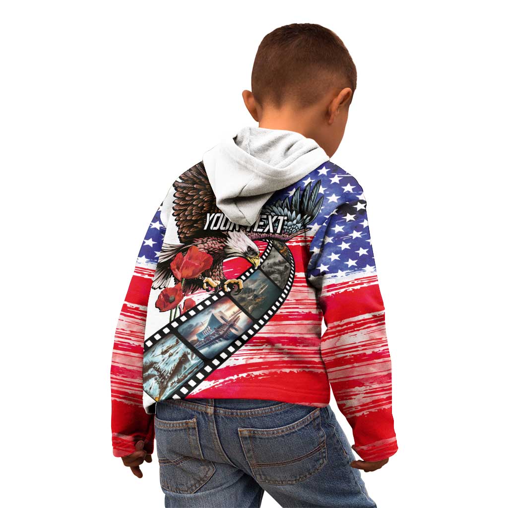 Pearl Harbor Remembrance Day Personalized Kid Hoodie Lest We Forget - The Bald Eagle Remembers - Polynesian Pride