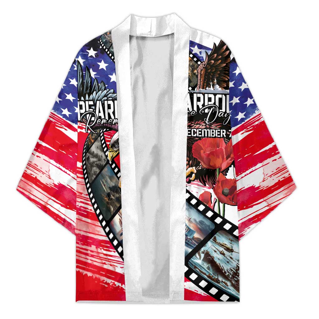 Pearl Harbor Remembrance Day Personalized Kimono Lest We Forget - The Bald Eagle Remembers - Polynesian Pride