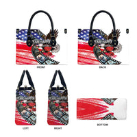 Pearl Harbor Remembrance Day Leather Bag Lest We Forget - The Bald Eagle Remembers - Polynesian Pride