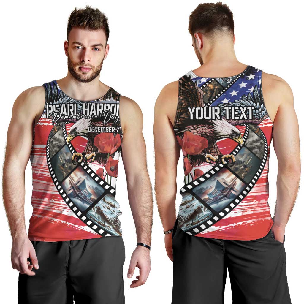 Pearl Harbor Remembrance Day Personalized Men Tank Top Lest We Forget - The Bald Eagle Remembers - Polynesian Pride