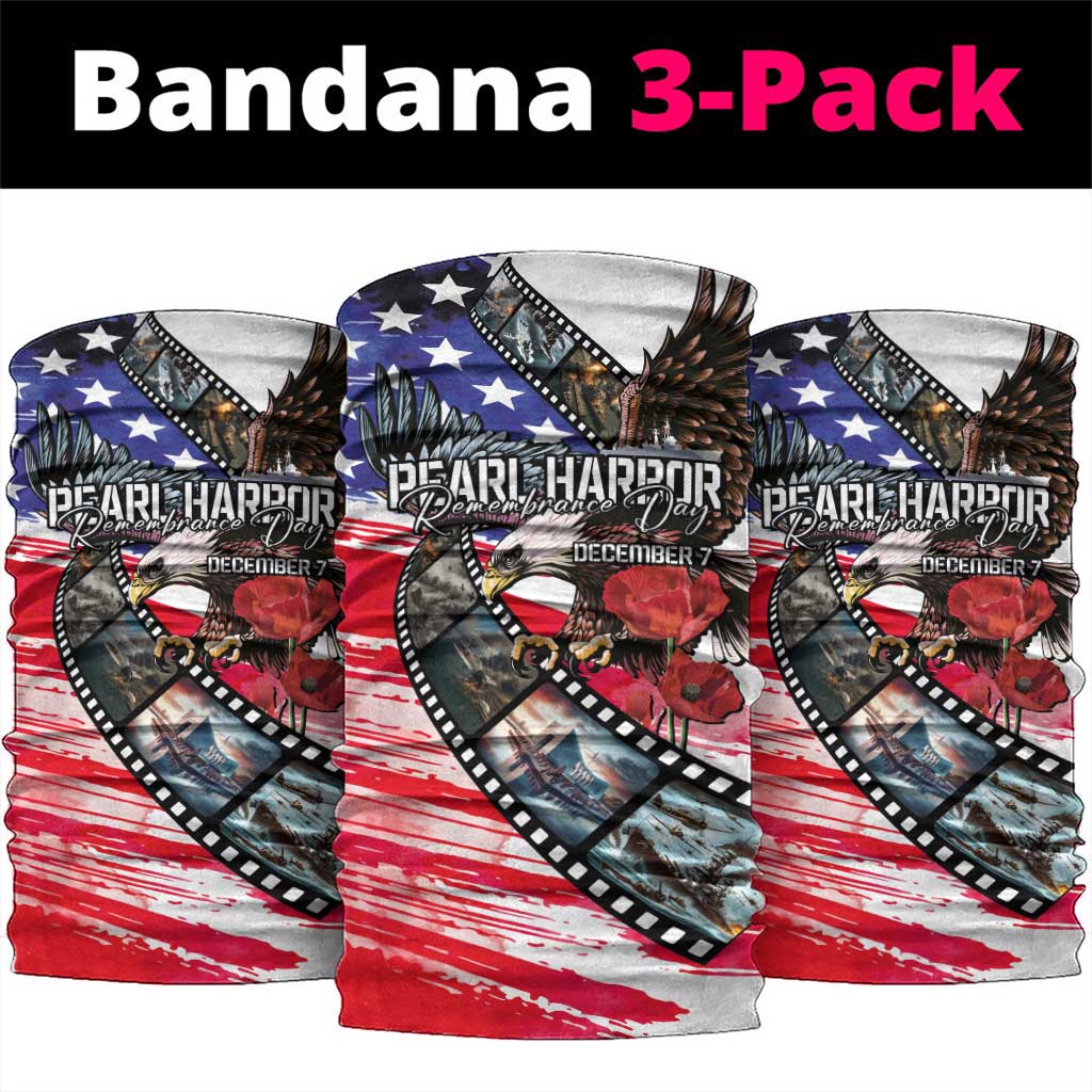 Pearl Harbor Remembrance Day Neck Gaiter Lest We Forget - The Bald Eagle Remembers - Polynesian Pride