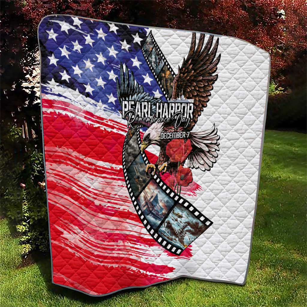 Pearl Harbor Remembrance Day Quilt Lest We Forget - The Bald Eagle Remembers - Polynesian Pride