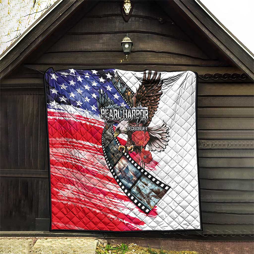 Pearl Harbor Remembrance Day Quilt Lest We Forget - The Bald Eagle Remembers - Polynesian Pride