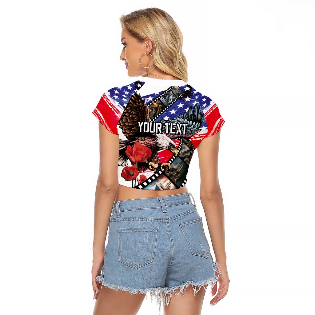 Pearl Harbor Remembrance Day Personalized Raglan Cropped T Shirt Lest We Forget - The Bald Eagle Remembers - Polynesian Pride