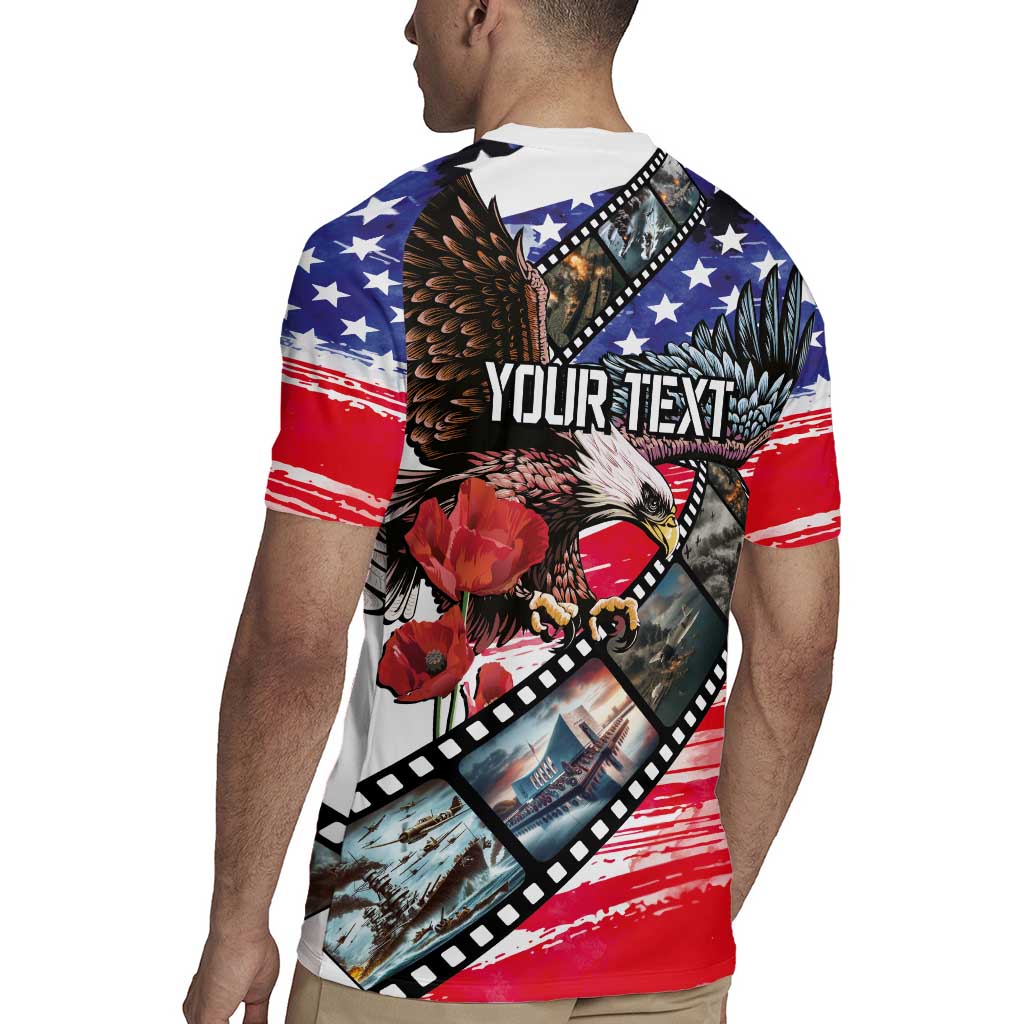 Pearl Harbor Remembrance Day Personalized Rugby Jersey Lest We Forget - The Bald Eagle Remembers - Polynesian Pride