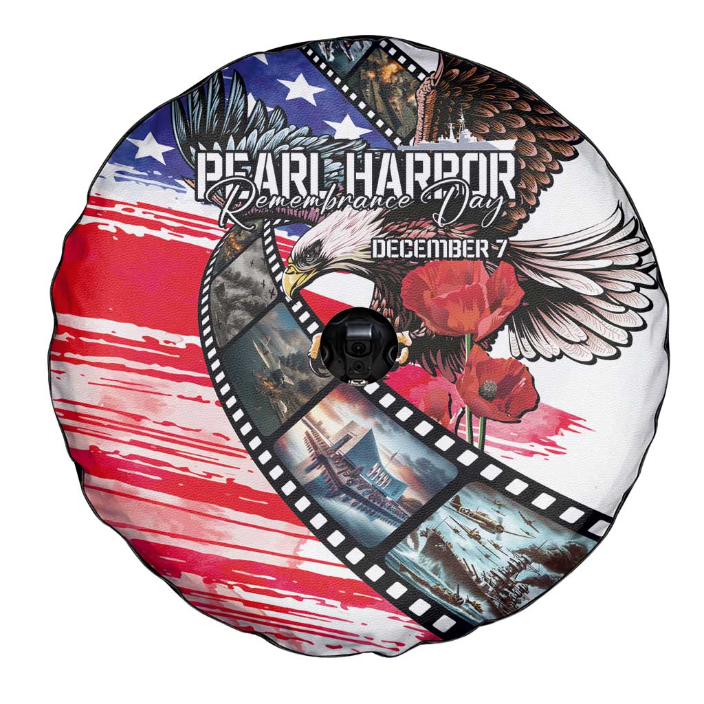 Pearl Harbor Remembrance Day Spare Tire Cover Lest We Forget - The Bald Eagle Remembers - Polynesian Pride